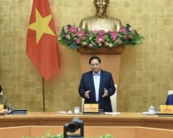 Thủ tướng Phạm Minh Chính chủ trì cuộc họp của Ban Chỉ đạo quốc gia phòng chống dịch COVID-19, sáng 27-1. Ảnh: VGP