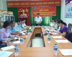 Ông Nguyễn Văn Nhân - Chủ tịch Liên hiệp phát biểu tại hội nghị giao ban các Hội hữu nghị thành viên 6 tháng đầu năm 2023