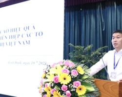 Ông Phan Anh Sơn, Phó Chủ tịch - Tổng Thư ký Liên hiệp các tổ chức hữu nghị Việt Nam phát biểu tại Hội nghị (Ảnh: Thu Hà).