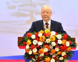Tổng Bí thư Nguyễn Phú Trọng phát biểu tại hội nghị. Ảnh: Thủy Nguyên