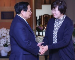 Thủ tướng thăm nhà cố Thủ tướng Abe Shinzo – người bạn lớn, thân thiết của Chính phủ, nhân dân Việt Nam. (Ảnh: VGP/Nhật Bắc)