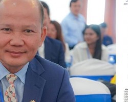 Ông Uch Leang (bên trái), Chủ tịch Hội cựu sinh viên Campuchia tại Việt Nam. (Ảnh: freshnewsasia.com)