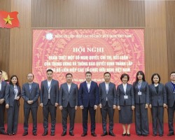 The Executive Committee of the Party Committee of the Viet Nam Union of Friendship Organizations in the 2020-2025 tenure. (Photo: Dinh Hoa)