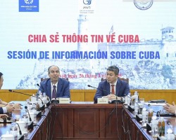 Information sharing session about Cuba organized by the Viet Nam Union of Friendship Organizations in coordination with the Cuban Embassy in Vietnam on March 26, 2025. (Photo: Dinh Hoa)