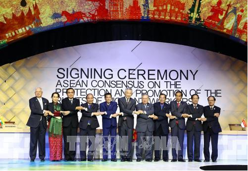 Bế mạc Hội nghị Cấp cao ASEAN lần thứ 31 và các Hội nghị Cấp cao liên quan tại Trung tâm Hội nghị Quốc tế Philippines ở Thủ đô Manila. Ảnh: Thống Nhất – TTXVN