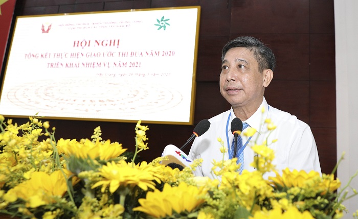Đồng chí Đồng Văn Thanh, Chủ tịch UBND tỉnh Hậu Giang phát biểu khai mạc Hội nghị.