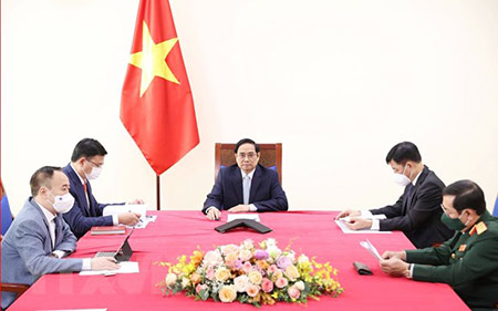 Thủ tướng Phạm Minh Chính điện đàm với Phó Tổng thống Thổ Nhĩ Kỳ Fuat Oktay.