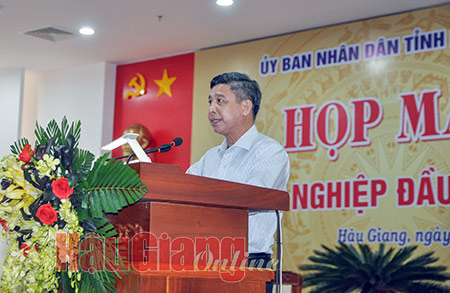 Ông Đồng Văn Thanh, Phó Bí thư Tỉnh ủy, Chủ tịch UBND tỉnh, thông tin kết quả kinh tế xã hội nổi bật và tình hình thu hút đầu tư trên địa bàn tỉnh trong năm vừa qua Thien Trang