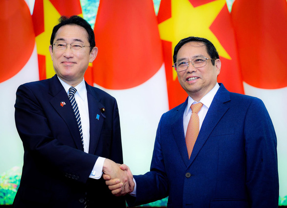 Quan hệ Việt Nam - Nhật Bản đang hướng đến cột mốc 50 năm kỷ niệm (1973 - 2023). Trong ảnh: Thủ tướng Nhật Bản Kishida Fumio và Thủ tướng Phạm Minh Chính trong chuyến thăm của nhà lãnh đạo Nhật Bản năm 2021 - Ảnh: TTO