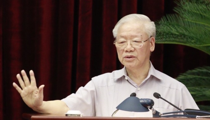 Tổng bí thư Nguyễn Phú Trọng phát biểu chỉ đạo tại hội nghị. Ảnh: Hoàng Phong