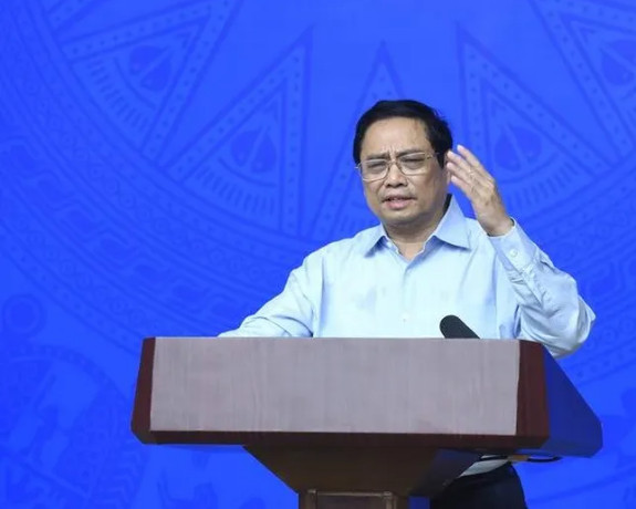 Thủ tướng Chính phủ Phạm Minh Chính phát biểu chỉ đạo tại phiên họp. Ảnh: Nhật Bắc