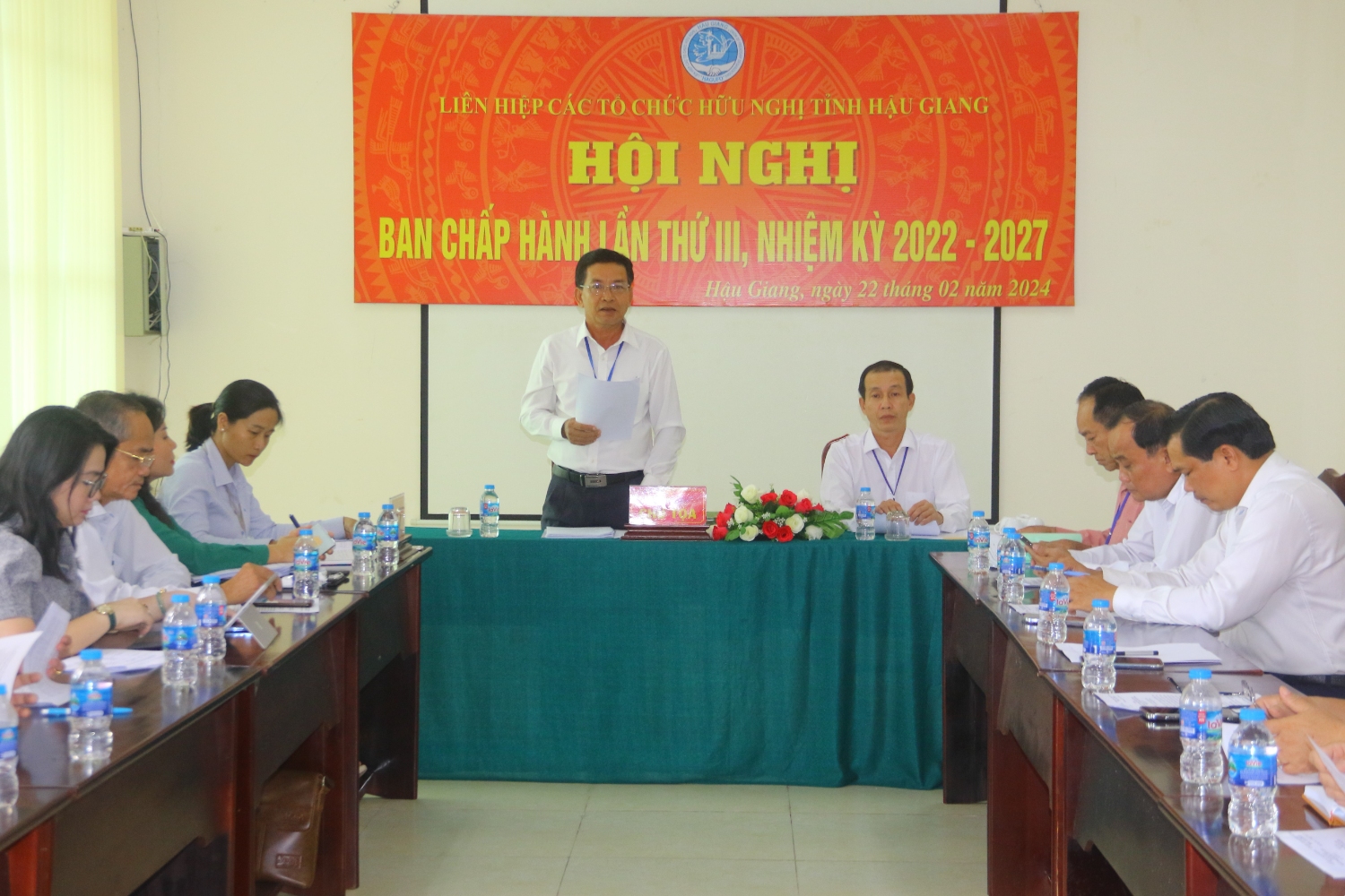 Ông Nguyễn Văn Nhân - Chủ tịch Liên hiệp phát biểu tại hội nghị.